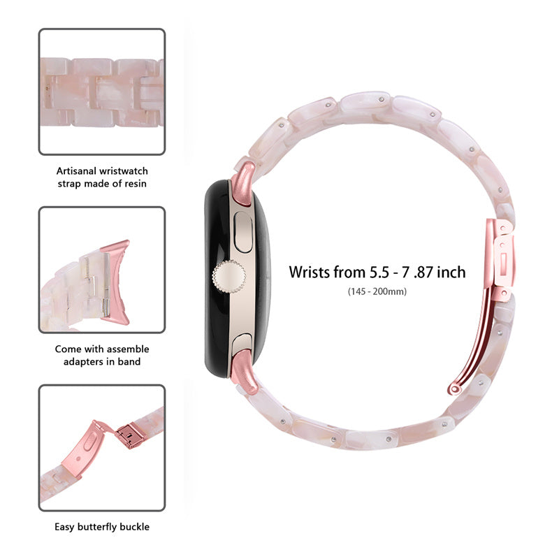 For Google Pixel Watch 2 Pixel Watch Resin Wristband Slim Replacement Bracelet Strap with Stainless Steel Buckle For Google Pixel Watch 2 Pixel Watch Resin Wristband Slim Replacement Bracelet Strap with Stainless Steel Buckle